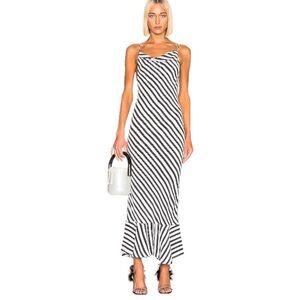 Saloni Brushstroke Stripe Stella Dress | NWT